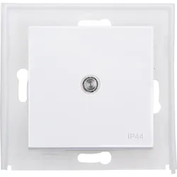 Kopp 493573005 HK07 IP44 - Flächenwippe mit Linse, Farbe: reinweiß