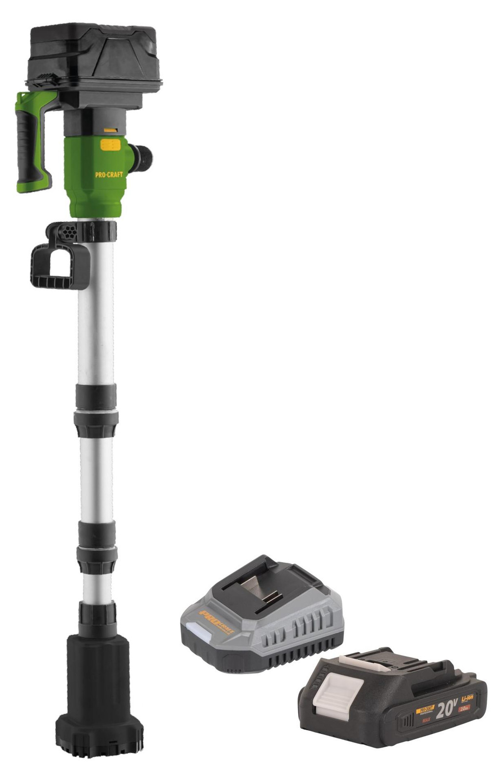 Procraft CPN20bb accu dompelpomp 20 V met 2,0 Ah accu en oplader