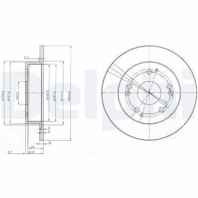 Delphi Bremsscheibe [Hersteller-Nr. BG3746] für Honda