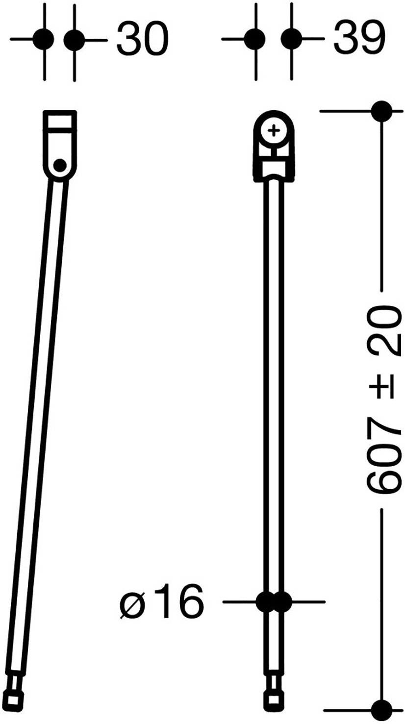 HEWI Serie 805 Classic Bodenstütze