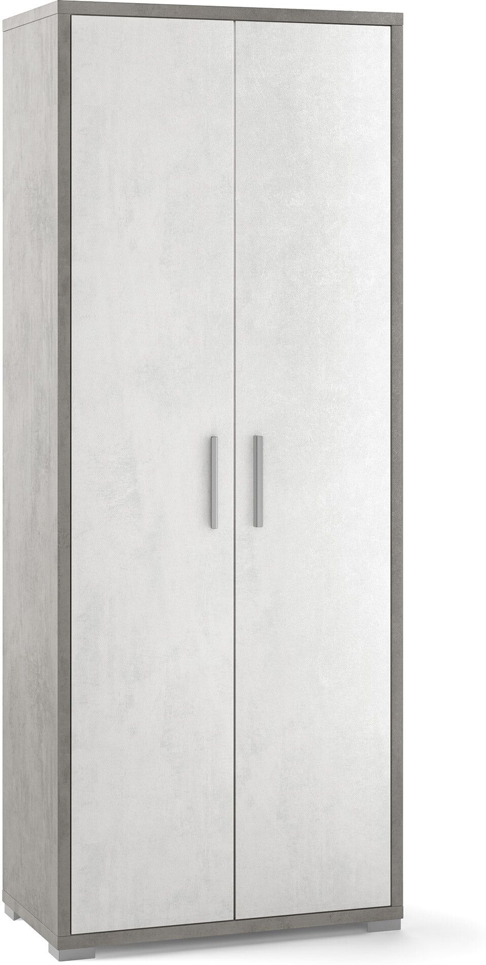 giordanoshop Mobile 2 Ante 71x182x41 cm Cemento/Ossido Bianco...