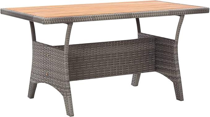Gartentisch, Klapptisch Garten, Balkontisch, Garten Tisch, Balkonmöbel, Tisch Klappbar, Grau 120x70x66 cm Akazie Massivholz