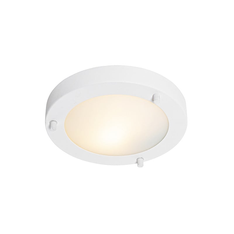 Qazqa Yuma Moderne Plafonnière Wit - IP44 - Dimbaar - Rond
