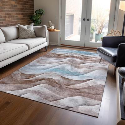 Addison Rugs Machine Washable Indoor/ Outdoor Funky Waves Chantille Rug