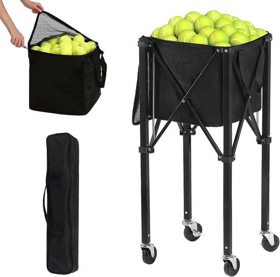 Portable Tennis Ball Cart - Faltung Tennis Basket - Tennis Training - 360 Braden Wheels - 150 Bälle Kapazität - eine Farbe