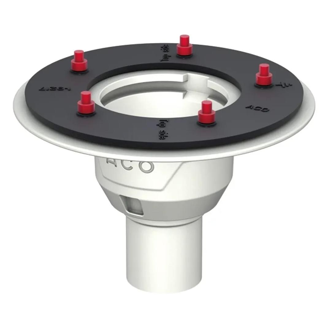 ACO Bodenablauf Passavant DN70 90 Grad/2,0l/s/Pressfl./ohne WS/epoxiert (380 mm) (51716020)