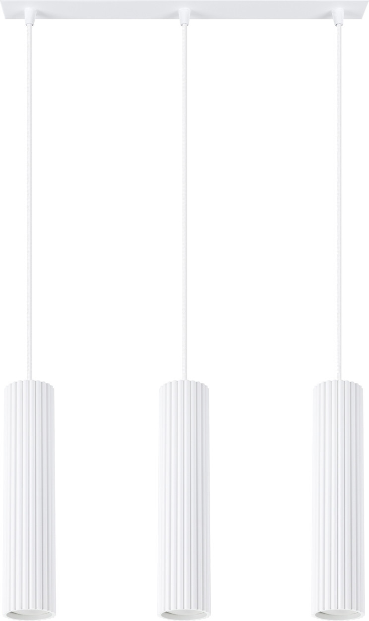 Lumilo AMBER Hanglamp met 3 GU10 fittingen, wit aluminium
