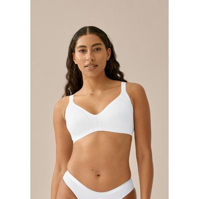 Minimizer-BH NATURANA "Minimizer", Damen, Gr. 90, Cup D, weiß, Obermaterial: 86% Polyamid, 14% Elasthan, unifarben, Basic, BHs Minimizer-BH, Shaping-Effekt, breite Träger, basic, ohne Bügel, bequem