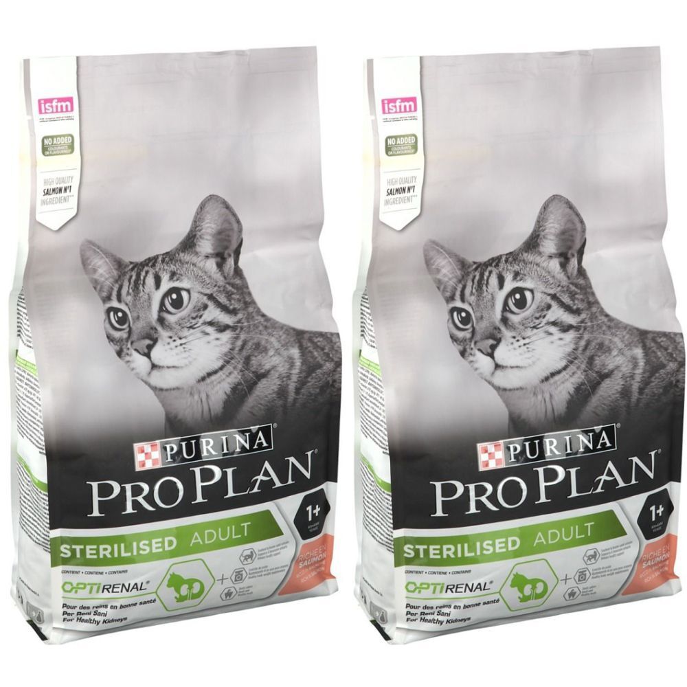 Purina PRO Plan Sterilised Optirenal Adult Chat Saumon x2 2x1500 g Futter