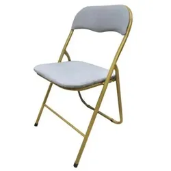 Casa Collection Klappstuhl, Samt, 43x50x80 cm, platzsparendes Metallgestell, Grau