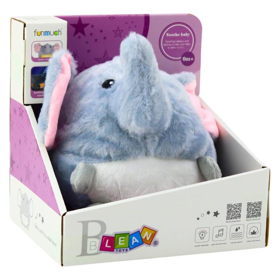 Lean Toys Lean Plüsch Elefant Schlafend Kuschelig Leicht Ton Grau (66583805)