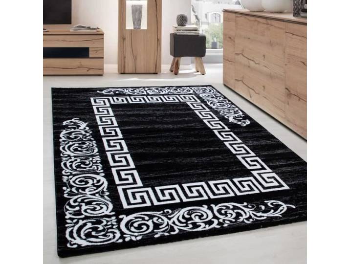 Tapis court moderne CARPETTEX - Noir - 120 x 170 cm - Synthétique - Moderne