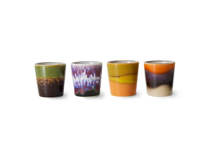 HKliving - 70's Eierbecher, island (4er-Set)