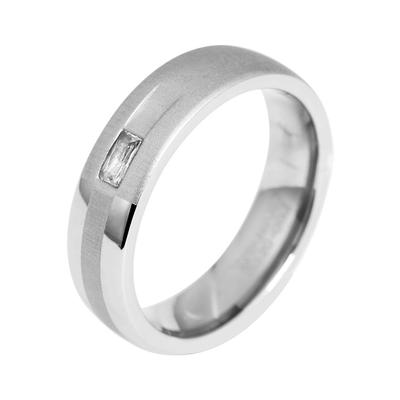 Partnerring AKZENT "Casual Duty, silberfarbig, langlebig" Gr. 52, silber (silberfarbig), Fingerringe, Damen, 52, Titan