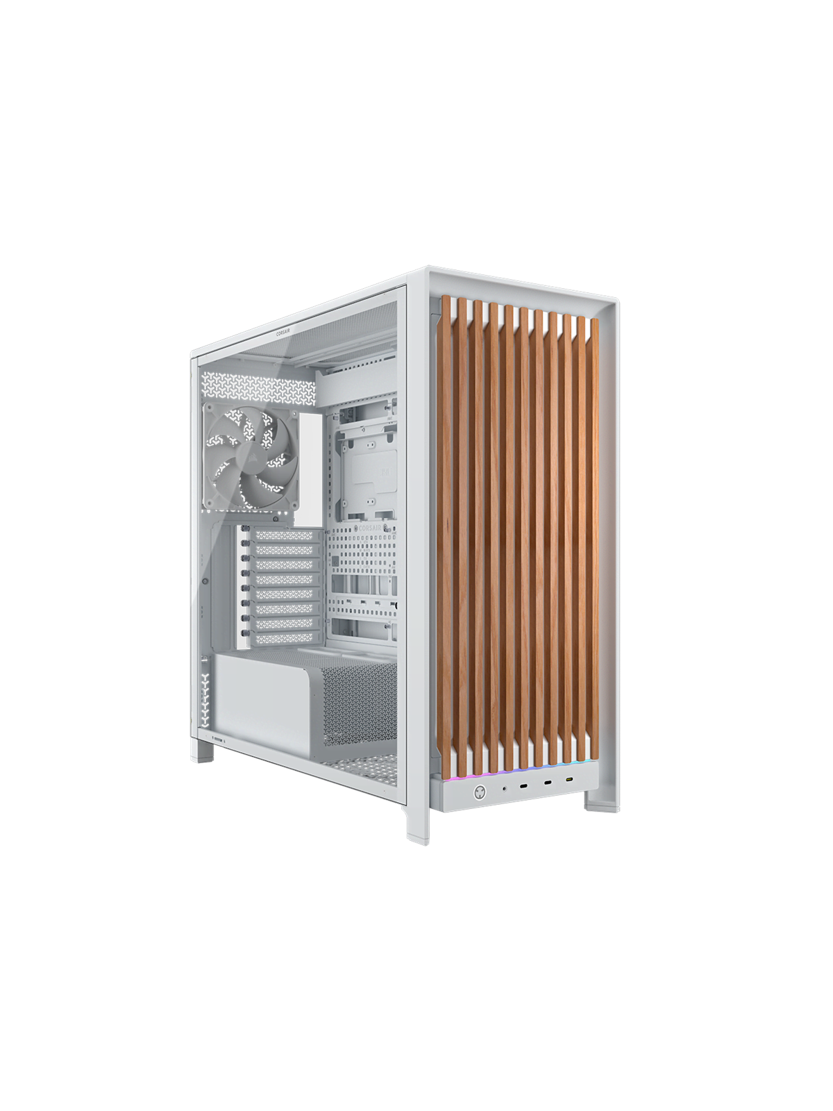 Corsair FRAME 5000D WOOD RS - Gehäuse - Miditower - Weiß