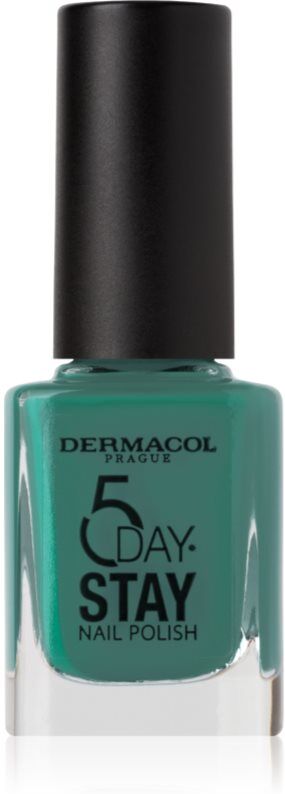 Dermacol 5 Day Stay long-lasting nail polish shade 66 Emerald 11 ml