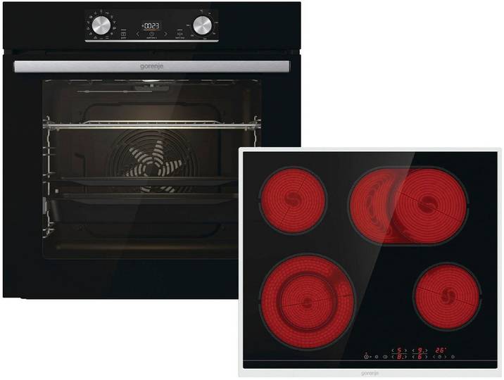 GORENJE Backofen-Set Steam Set, mit 1-fach-Teleskopauszug, Aqua Clean, AirFry-Funktion