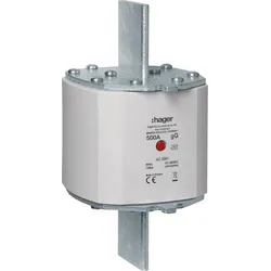 Hager LNH40500M NH-Sicherungseinsatz NH4a gG 500V 500A Mitten-Melder Lasche spannungsführend