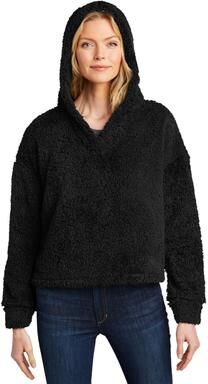 Port Authority L132 Women's Cozy Fleece Hoodie in Black size Large