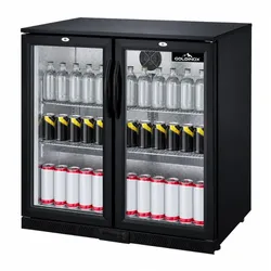 Rückbuffetkühlschrank mit 2 Glastüren PREMIUM - GOLDINOX