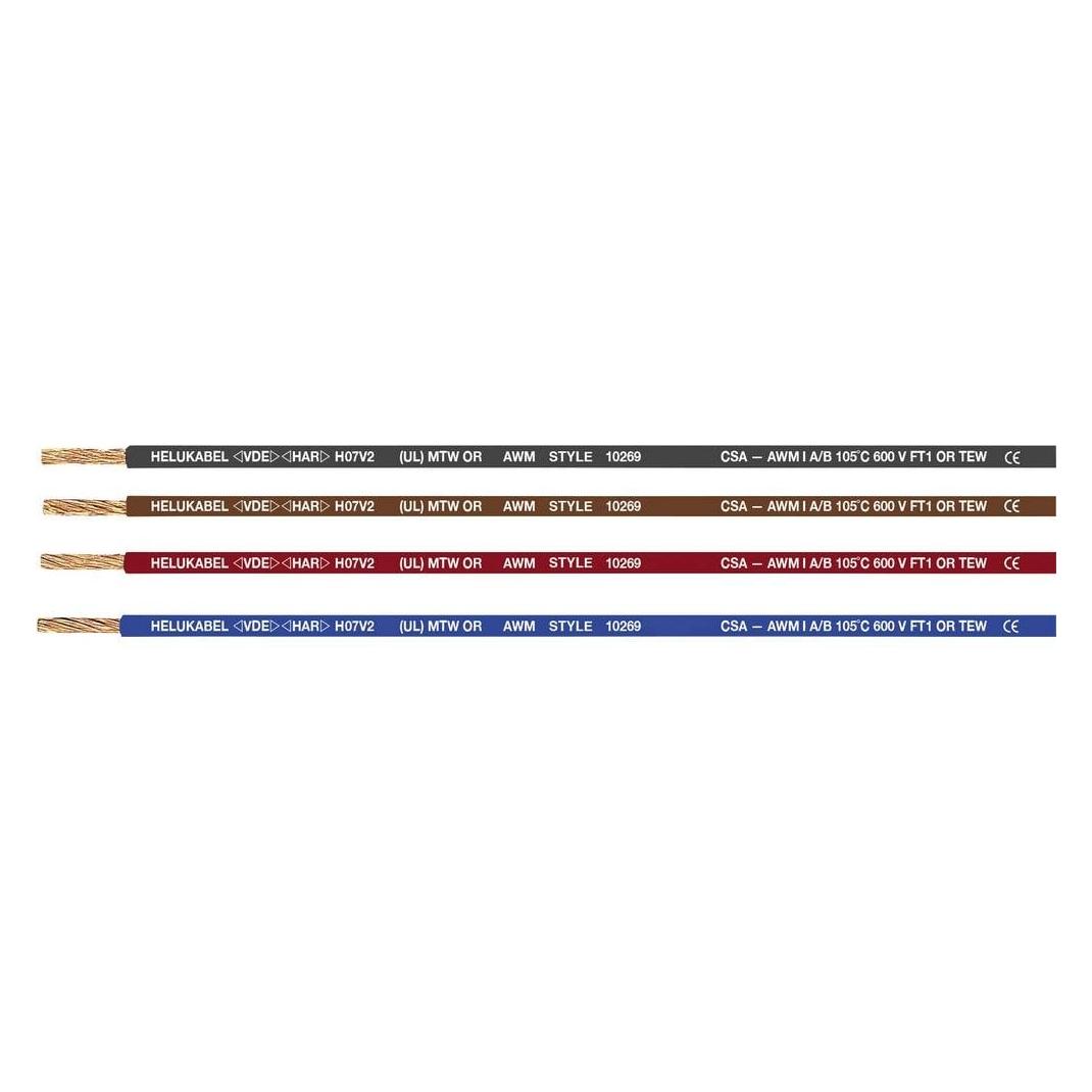 Helukabel 63376-305 Litze H07V2-K 1 x 2.50 mm² Weiss Dunkelblau 305 m (305 m) (63376-305)