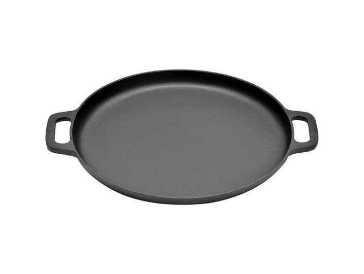 Poêle à frire ronde à Double poignée en fonte, 1 pièce, poêle à Pizza pour crêpes, poêle de cuisine pour crêpes et Pizza de Camping