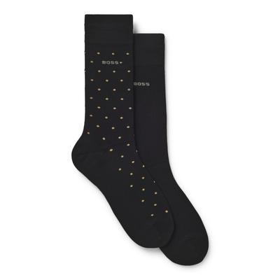 Businesssocken BOSS "2PRS MiniDot VIBambo", Herren, Gr. 39-42, schwarz (schwarz 001), Elasthan, Polyamid, Viskose, unifarben, elastisch, Socken