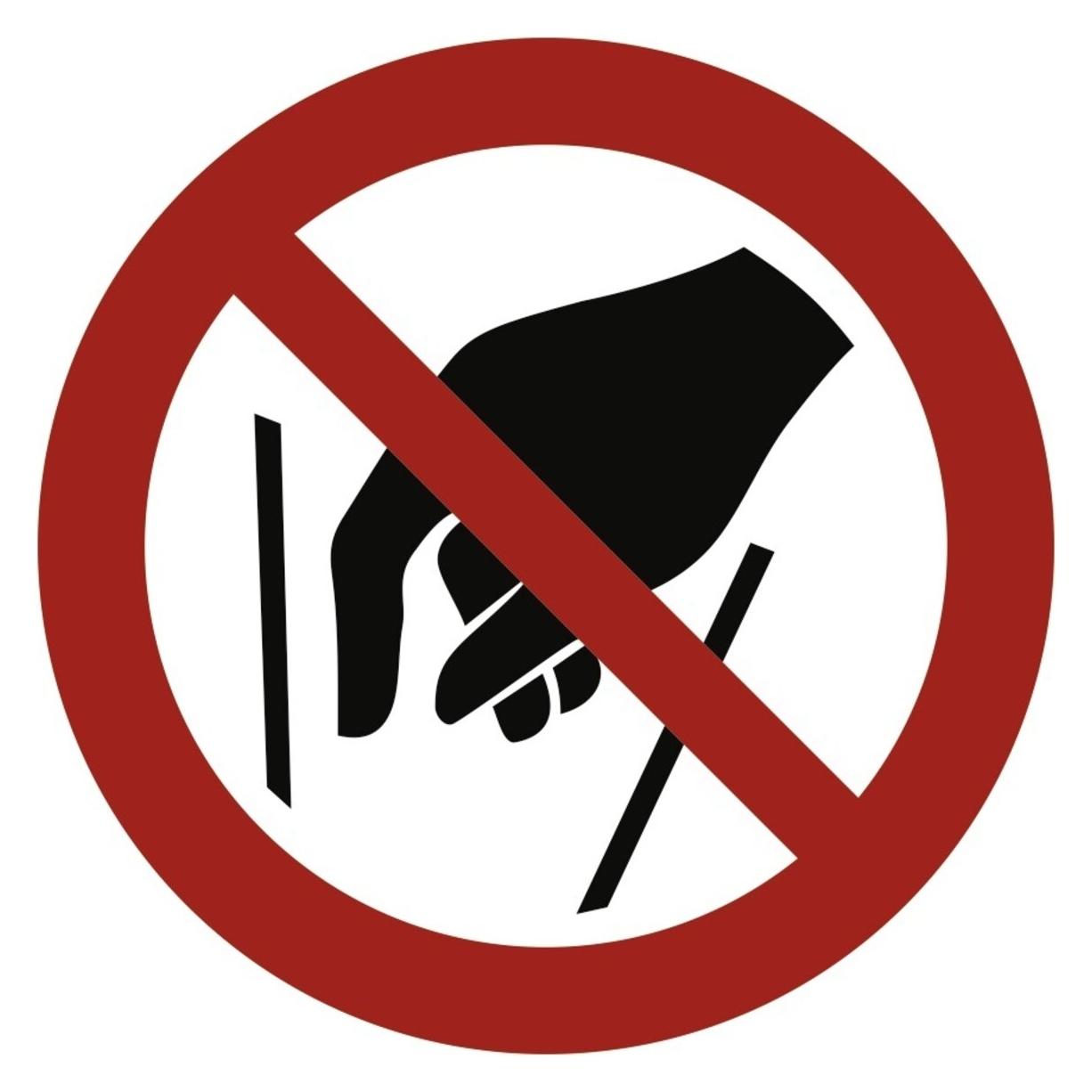 Moedel Schild Hineinfassen verboten ISO 7010 (2244350)
