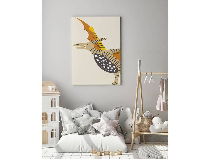 Impression sur toile Love My Beige Dino 60 x 80cm Beige
