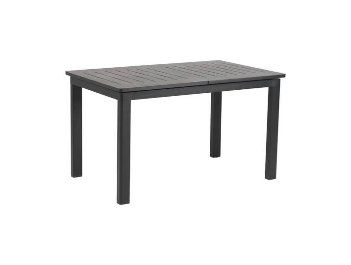 Brafab Table à manger Lomma Noir, 128-187x80x73 cm