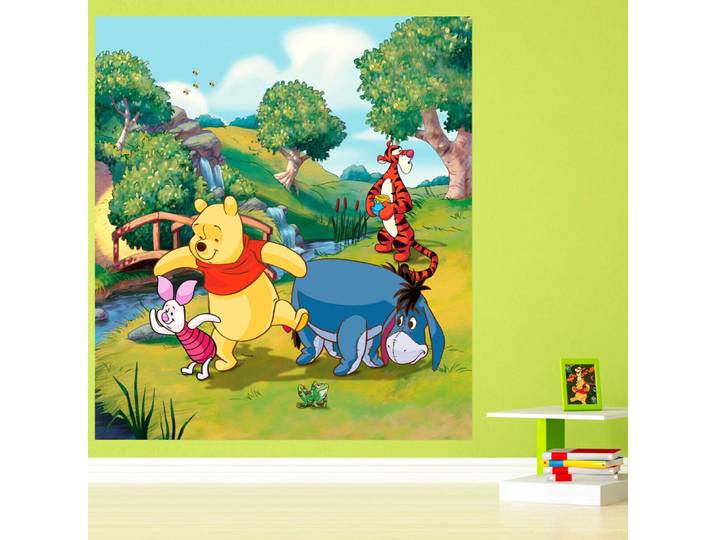 Ag Art - Papier Peint Xl Intisse Winnie L'Ourson Disney 180x202 Cm