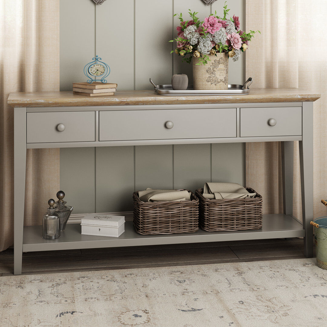 Three Posts Bayou 143 cm W Console Table Dove Grey 76cm H X 143cm W X 34cm D