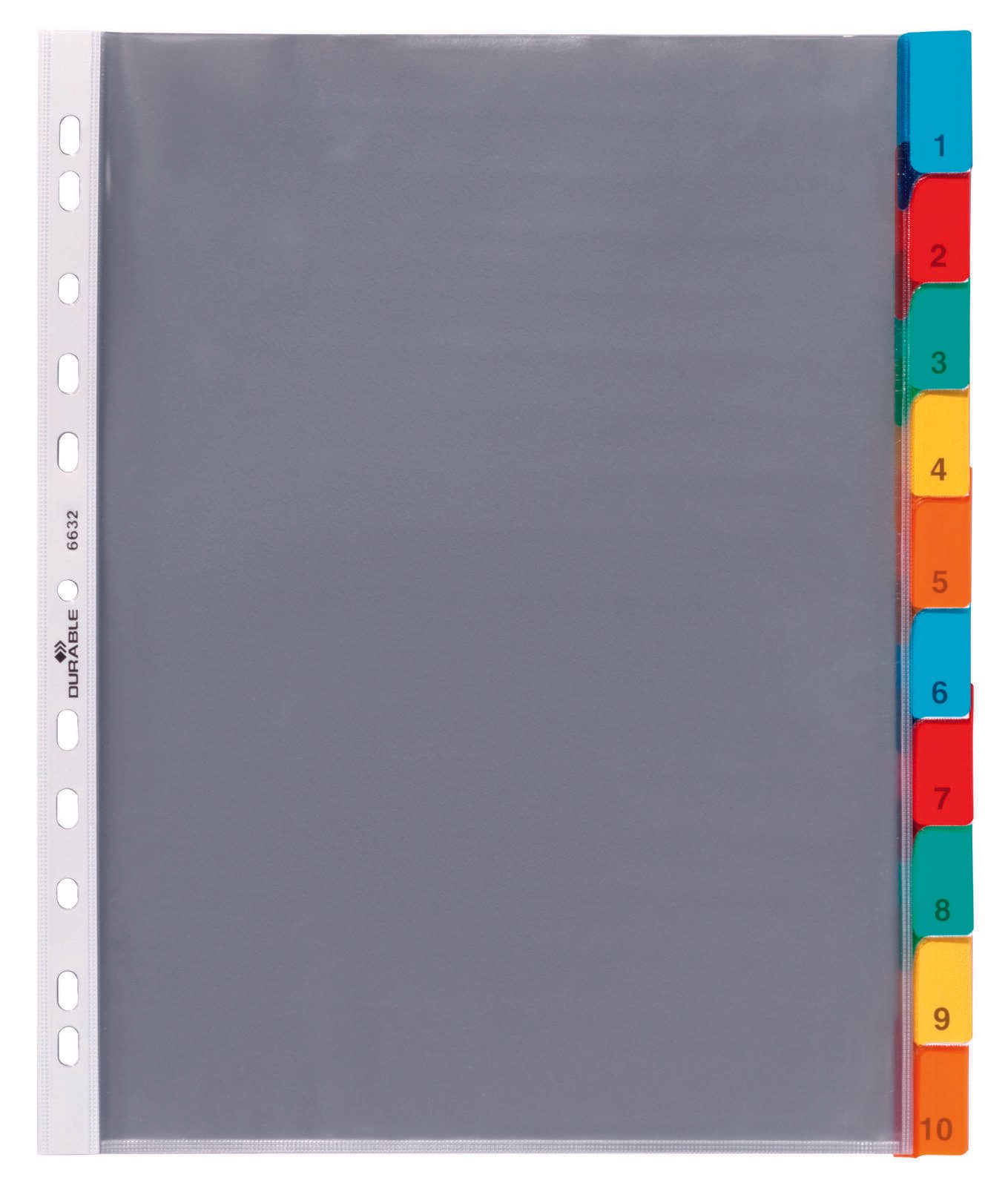 DURABLE Ordnerregister Vollformat, Überbreite blanko DIN A4 663219