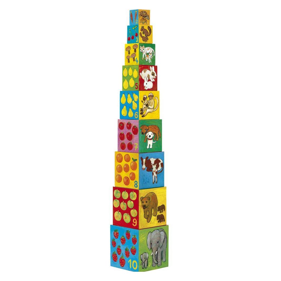 Djeco Pyramide Meine Freunde (10 Würfel) (DJ08506)