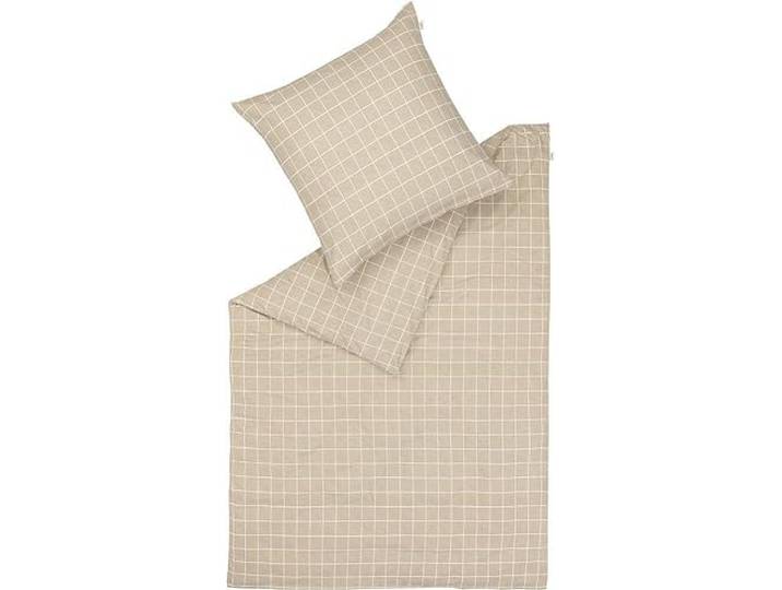 Schöner Wohnen Bettwäsche 155 x 220 cm Beige - 2 teiliges Bettwäsche Set enthält: 1 Bettbezug und 1 Kopfkissen 80 x 80 cm