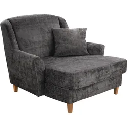 Tchibo - Big-Sessel »Julia« mit Chenillebezug - 136x107x142cm - anthrazit -