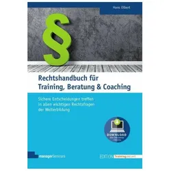 Rechtshandbuch für Training, Beratung & Coaching, Fachbücher von Hans Olbert