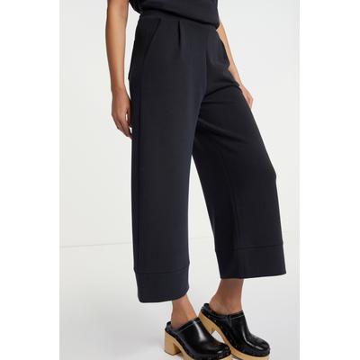 Culotte RICHROYAL "2409 T Peach Culotte", Damen, Gr. XS, N-Gr, schwarz, Web, Obermaterial: 52% Modal, 42% Polyester, 6% Elasthan, knöchellang, Hosen Culotte, aus fester, gepeachter Qualität