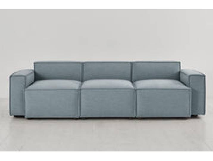 Dreisitzer-Sofa Model 03, Meerglasblau