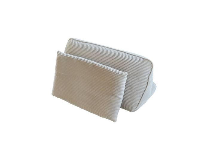 Kawola Rückenkissen Wiolo Soft Hellgrau Cord, 83x46 cm, Heimtextilien, Wohntextilien, Kissen, Rückenkissen