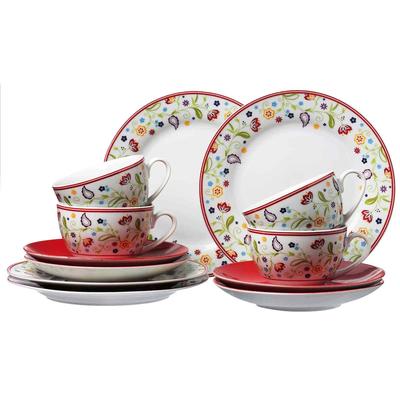 Ritzenhoff & Breker SHANTI DOPPIO Rot Kaffeeservice 12-teilig