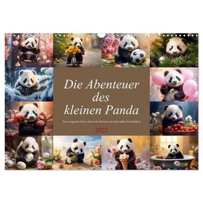 Die Abenteuer des kleinen Panda (Wandkalender 2027 DIN A3 quer), CALVENDO Monatskalender