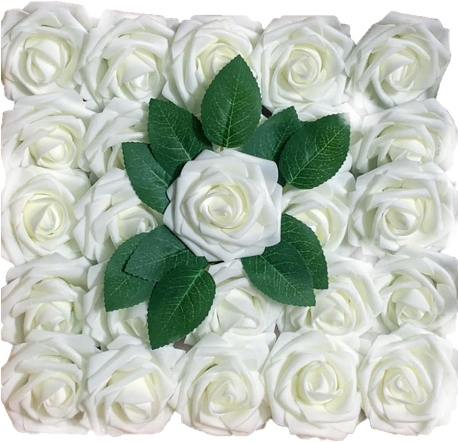Vemera Kunstbloemen Rozenkoppen 25 stuks - Elegante Zijdebloemen voor Bruiloft Decoratie