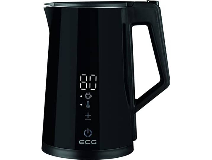 ECG RK 1893 Digitouch Black Kettle, 2200 W, 1,7 l, led-display,