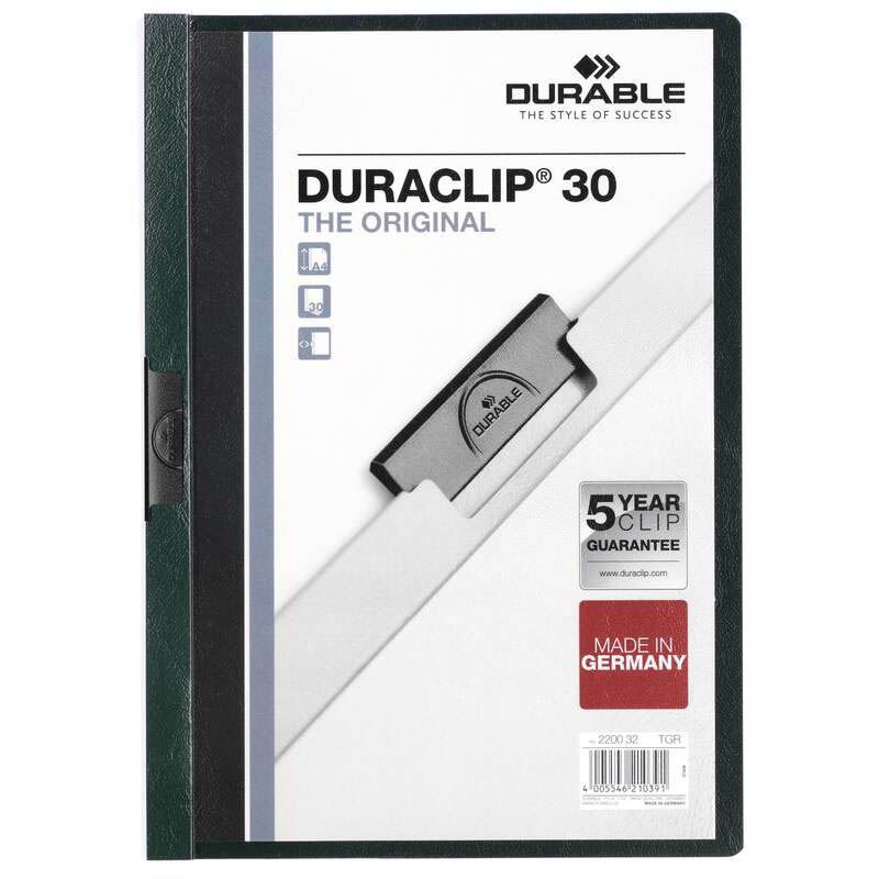 DURABLE 25 Klemmhefter DURACLIP dunkelgrün