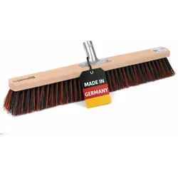 Hochwertiger Straßenbesen 40cm Breit Arenga-Mix-Borsten mit Metall-Stielhalter ohne Stiel Besen für draussen Gartenbesen Kehrbesen
