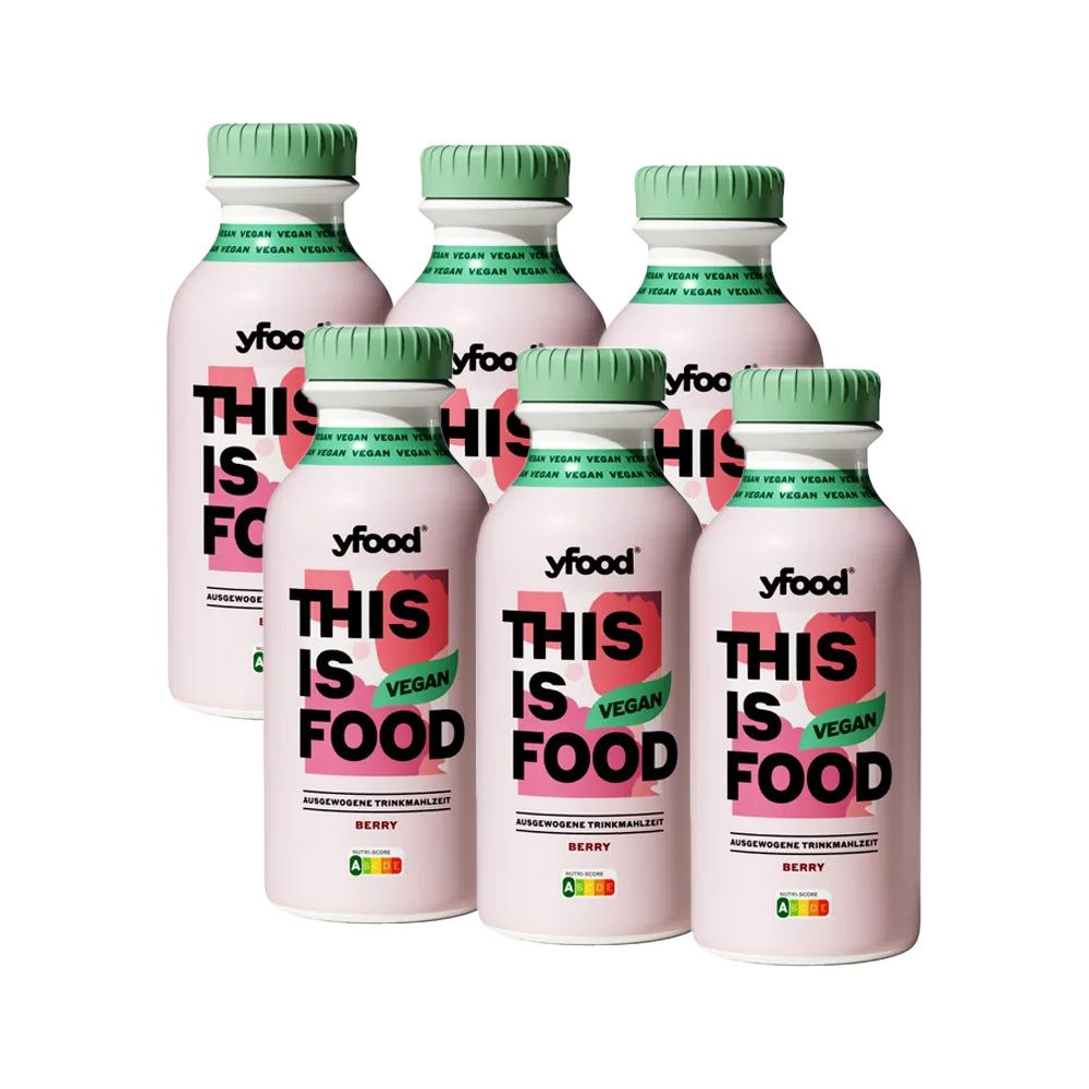 yfood Drink Vegan Berry 6x500 ml Trinklösung