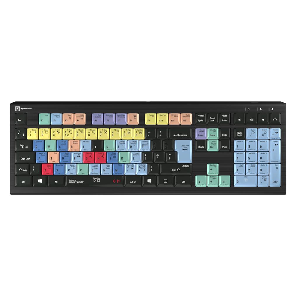 Logickeyboard Cubase/Nuendo Astra2 BL engl. (PC) (Eng. Int., Kabelgebunden) (LKB-CBASE-A2PC-UK)
