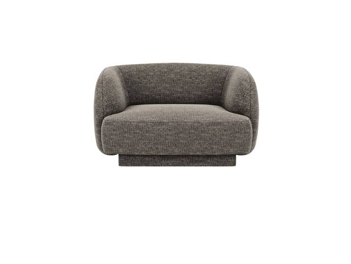 Designsessel „Miley“ Chenille Grau Chosen by Bloomingloft