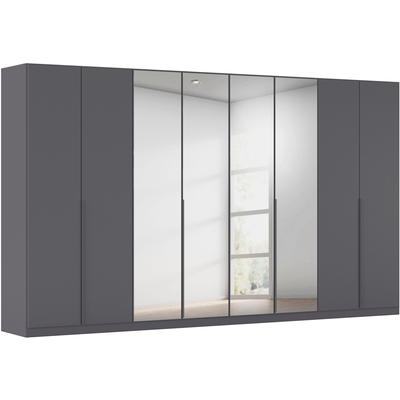 Drehtürenschrank OTTO HOME "Kleiderschrank Schrank Garderobe AGORDO mit Dekor- oder Hochglanzfront", graumetallic, B:360cm H:210cm T:54cm, Holzwerkstoff, Schränke, Drehtürenschrank, durchdachte Innenausstattung, in 8 Breiten und 2 Höhen MADE IN...
